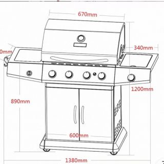 Класическо барбекю KS14074S - сребърно